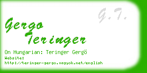 gergo teringer business card